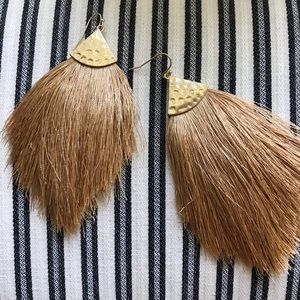 ••3 for $35•• Coffee Tassel Dangle Earrings
